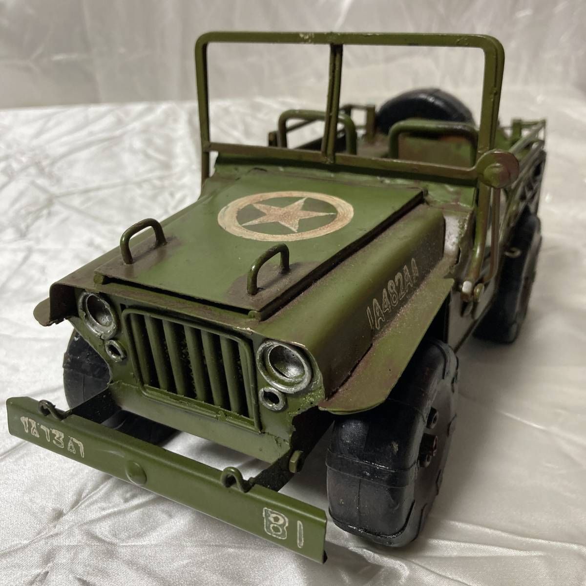 Jeep 軍用車 ミリタリー ミニカー 緑 グリーン 置物 US ARMY アメリカ 