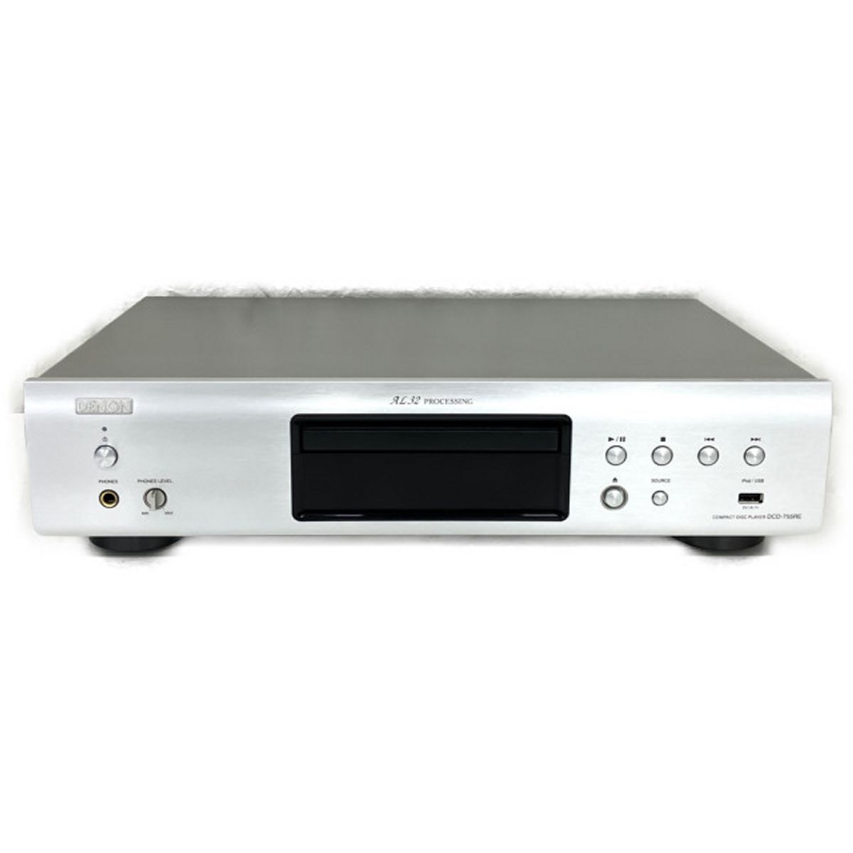 DENON DCD-755RE CDプレーヤー D|Aコンバーター搭載 2017年製 シルバー オーディオ 音響機材 良好 T9822929