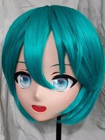 ハーフマスク 眼球付き カツラ付き NO.5 樹脂製 ヘッドロリータ