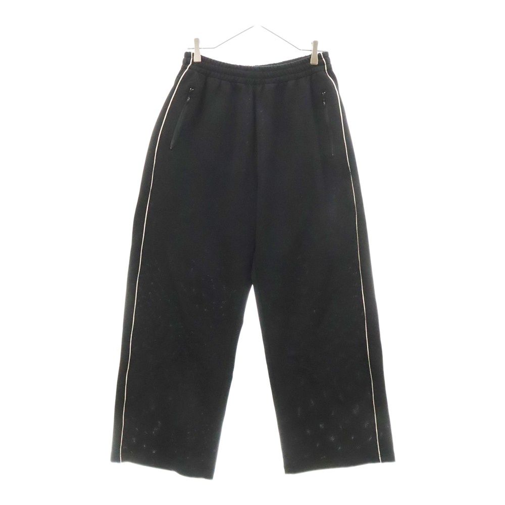 COOTIE PRODUCTIONS (クーティー プロダクションズ) 24SS T/C Seed Stitch Training Pants シードステッチ トレーニング サイド パイピング ライン ワイド イージー パンツ ブラック CTE-24S107