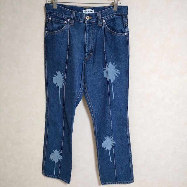 TTT_MSW Palm Tree denim  加工 ジーンズ TTT-2022SS-PT02 デニムパンツ 2022SS ブルー メンズ ティー【中古】4-0901G