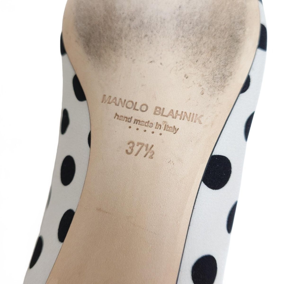 マノロ　ブラニクManolo Blahnik ホワイト フラットシューズ　37 MANOLO BLAHNIK マノロブラニク 37ホワイト