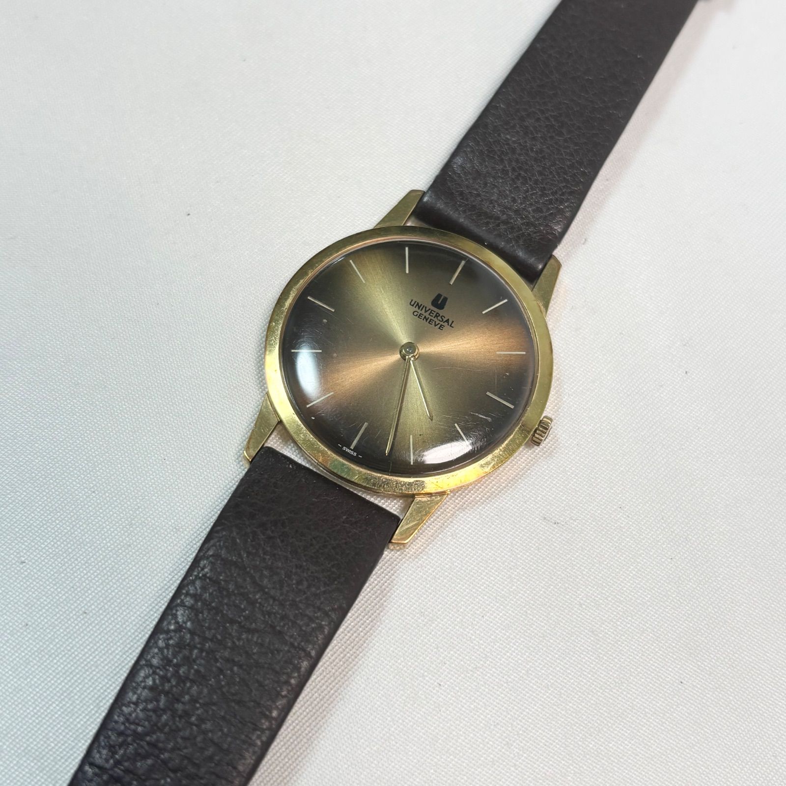 UNIVERSAL GENEVE ラウンド ゴールド 手巻き 腕時計 Yahoo!オークション -「ユニバーサルジュネーブ 手巻き