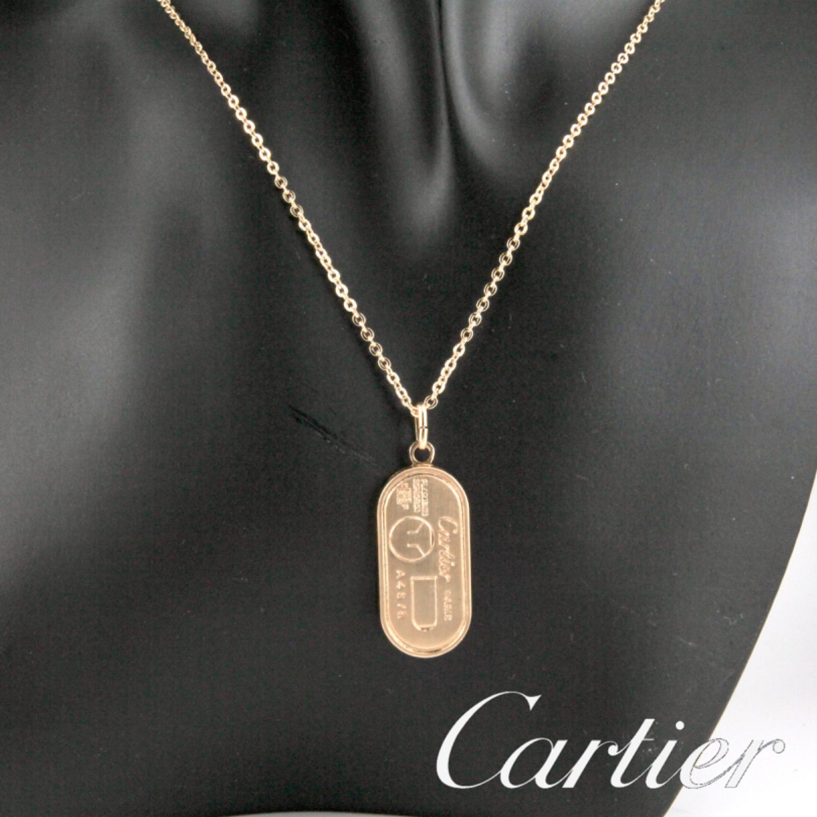 Cartier カルティエ ロゴプレート ネックレス-