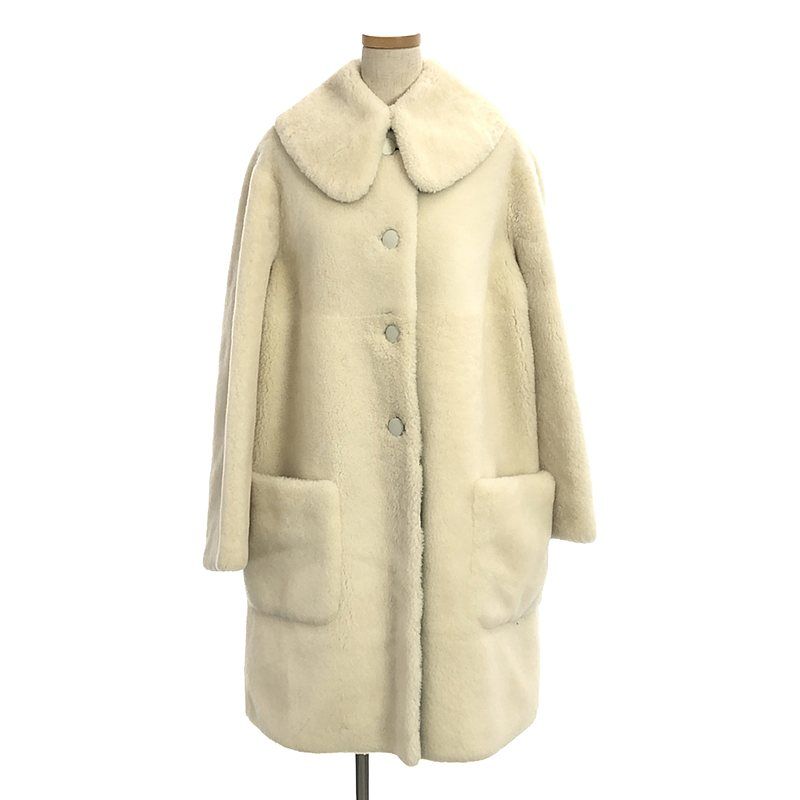 美品】 ALAIA / アライア | ワイドカラー ボア ロングコート | 38  