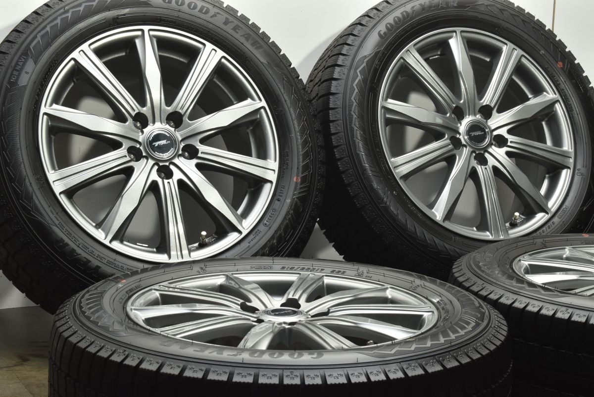 2025年製 バリ溝 トップラン 17in 7J 45 PCD114.3 グッドイヤー アイスナビ8 215|60R17 C-HR カローラクロス ヴェゼル CX-30 MX-30