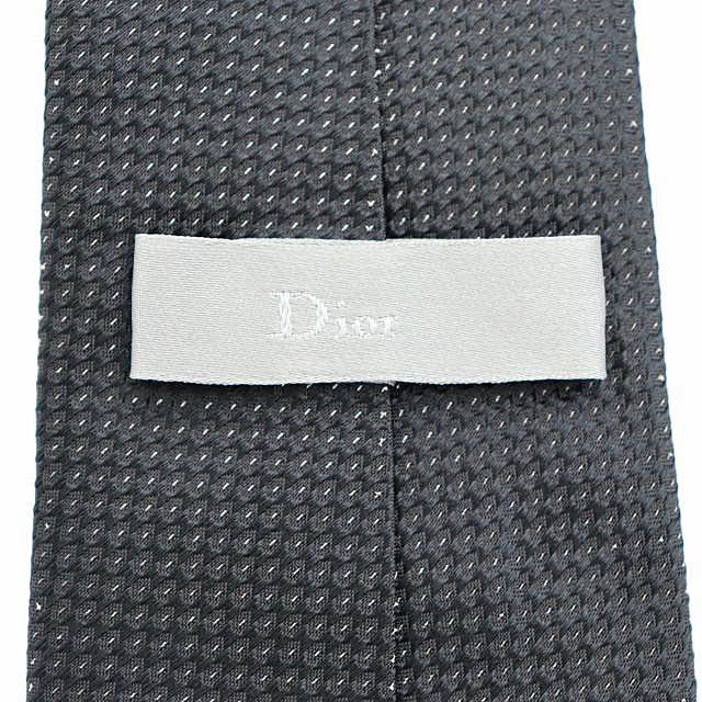 ディオール オム Dior HOMME ドット 総柄 ネクタイ 黒ブラック