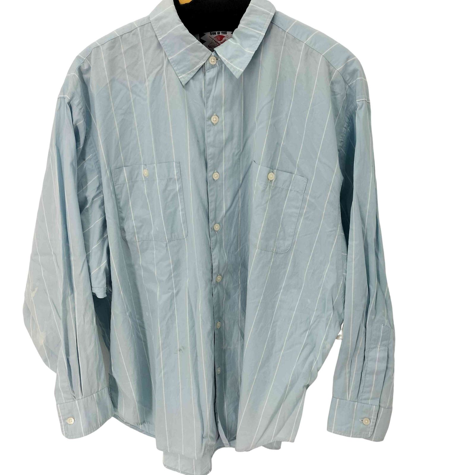 サノバチーズ SON OF THE CHEESE 19SS BIG STRIPE SHIRT L/Sストライプ