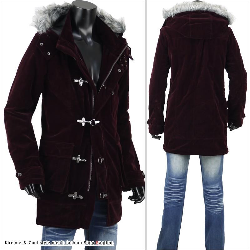 モッズコート メンズ ミリタリーコート ベロア ベルベット ファイヤー
