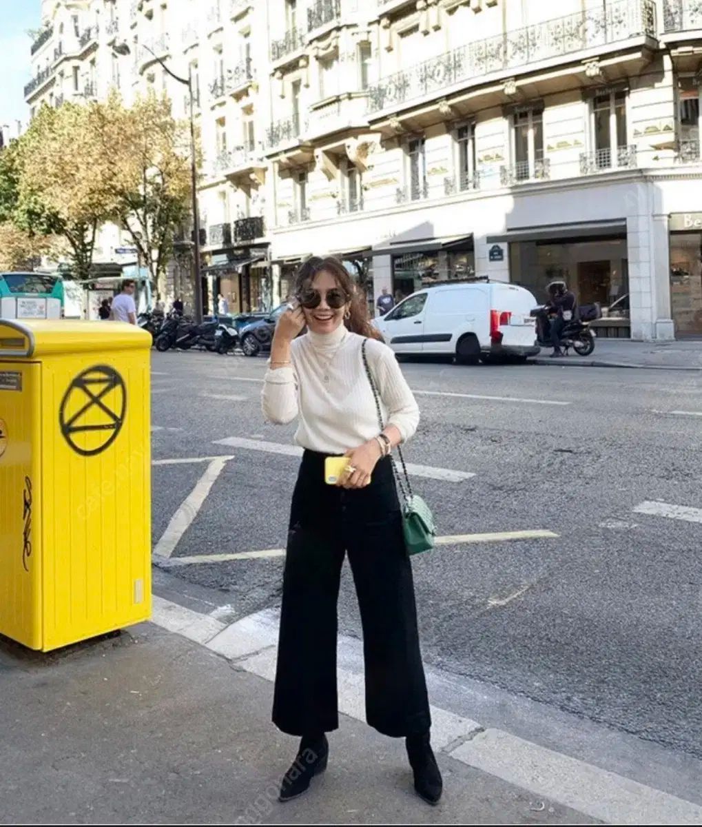 ショートボタンデニムパンツ ブラック