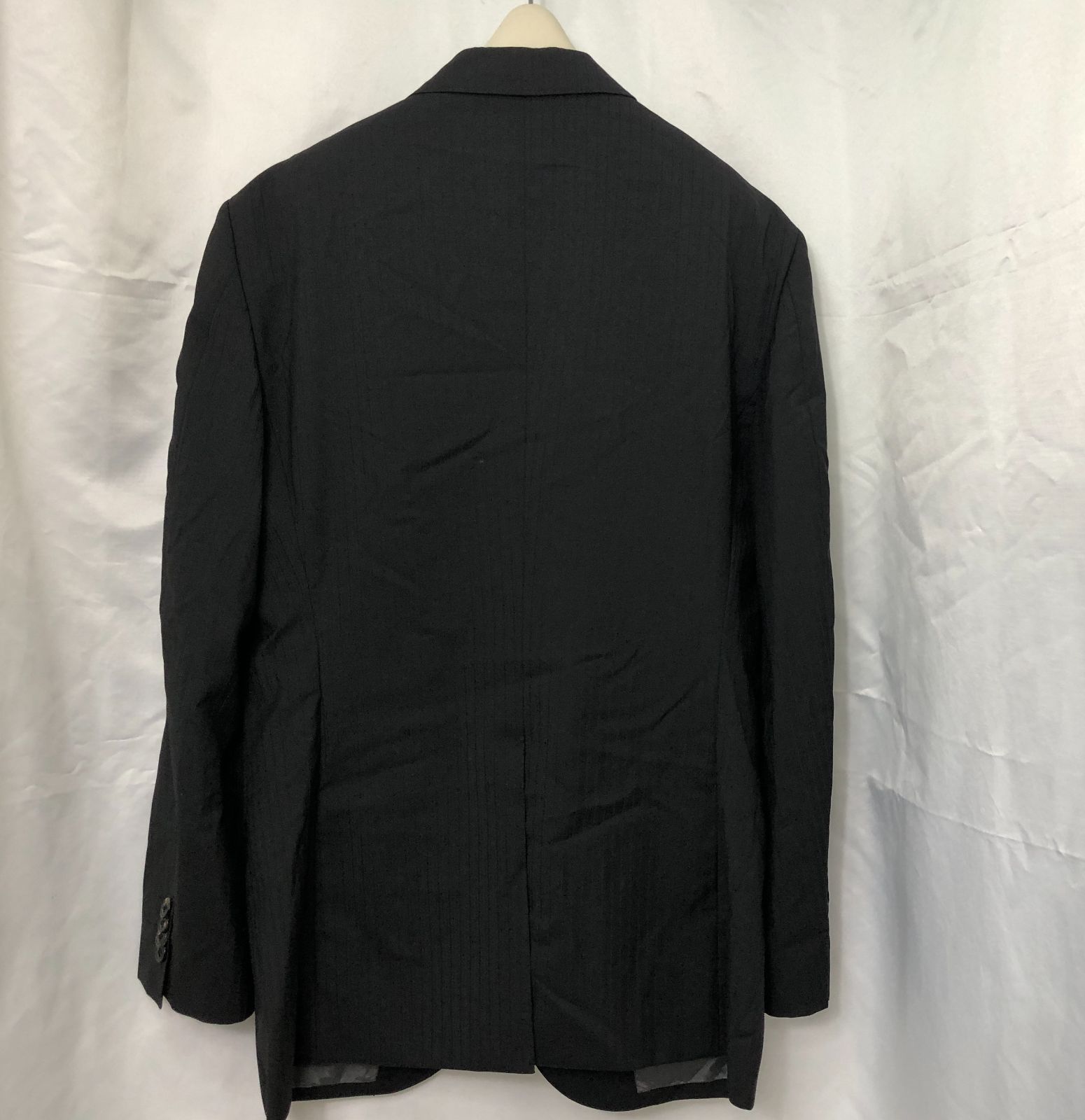 美品】銀座山形屋 メンズスーツ上下セット ブラック SGAW10-7729 美品】銀座山形屋 メンズスーツ上下セット ブラック SGAW10-7729