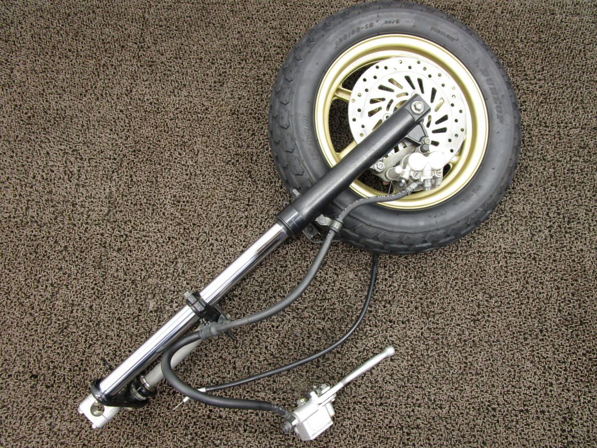 エイプ100 タイプD フロントホイール ASSY A1147 フォーク ディスク キャリパー レバー HC13 ホンダ HC07E Ape キャブ車 12V