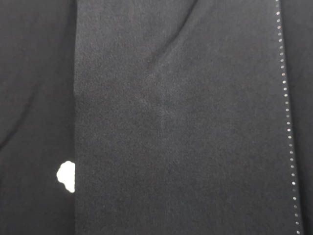 【着物】黒留袖 五つ紋 比翼仕立 刺繍 扇子に尾長鳥文 身丈約160cm 裄丈約66cm 25z06-3271 一輝堂】【着物】黒留袖 五つ紋 比翼仕立 刺繍 扇子に尾長鳥文 身丈約