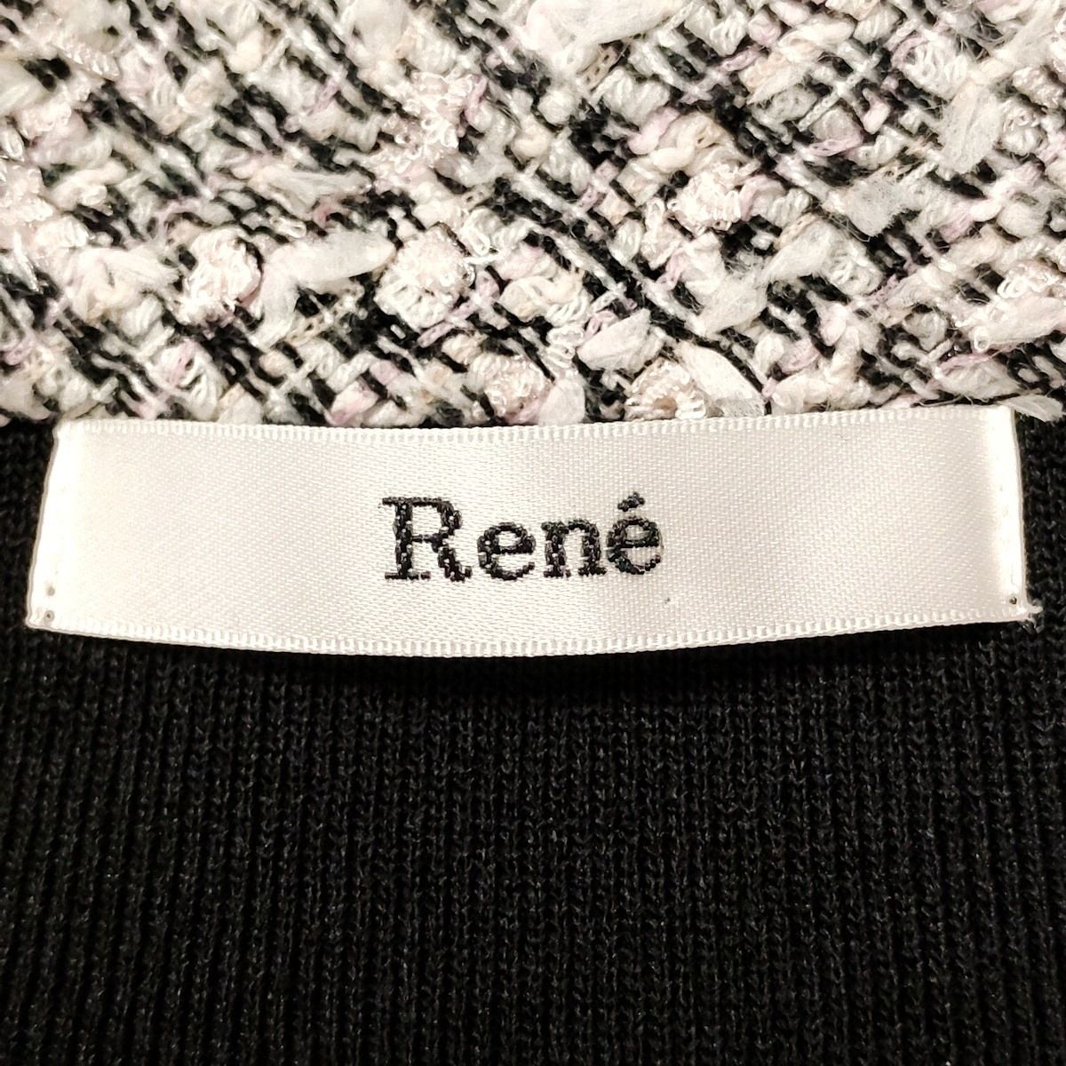 Rene(ルネ) ボレロ サイズ36 S レディース - 黒×ライトピンク×白 長袖