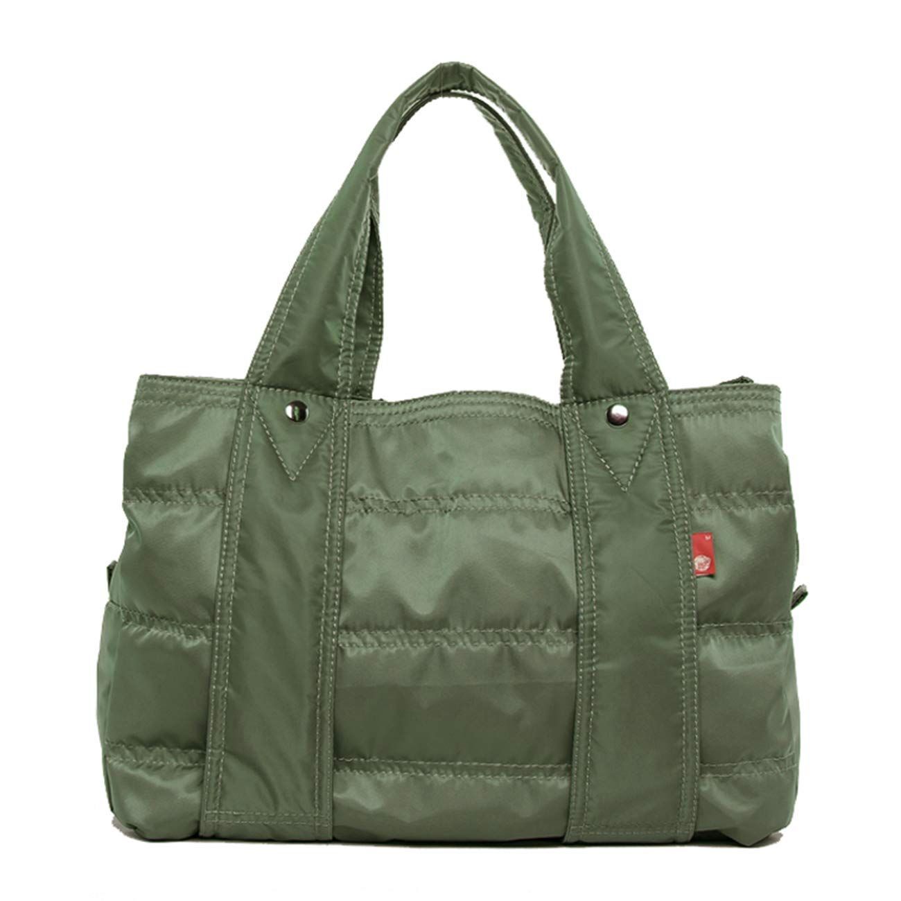 Size M_Color グリーン ララゲン トートバッグ レディース 軽量 軽い 旅行バッグ A4 大容量 バッグ Mサイズ 巾着付き ナイロン ナイロンバッグ トート ママバッグ