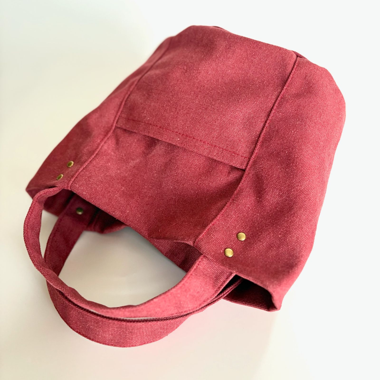 ハンドメイド、トートバック、帆布、オーバル、バケツ型、 オーバルトートバッグ ハンドメイド 帆布 バケツバッグ 楕円底
