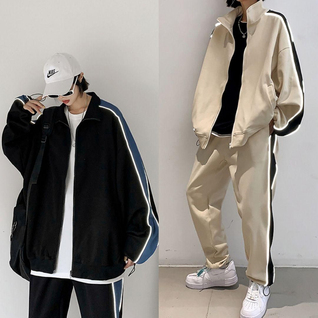 レディース メンズ 上下セットアップ 新品 ベージュ M〜L ジャージ