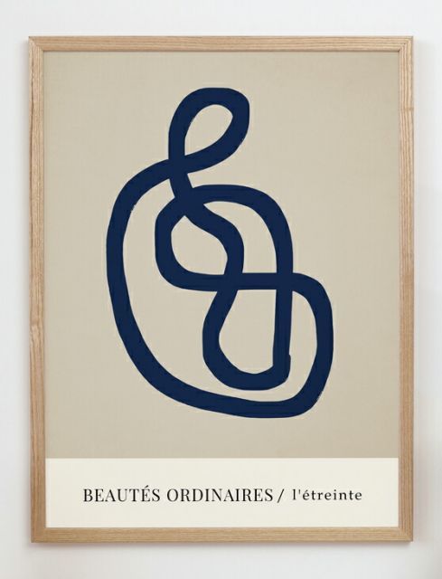 正規品，定番 CARO CARO PRINTS | Abstract Blue Art Print (ABST-04) | アートプリント/アートポスター (30x40cm) 北欧 アブストラクト その他