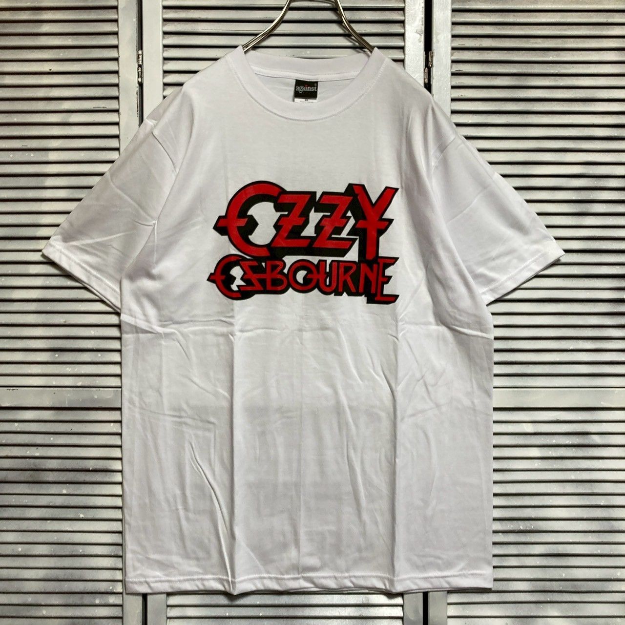 ⭐︎ オジーオズボーン OZZY OSBOURNE シンプル ロゴ T 白 バンド 