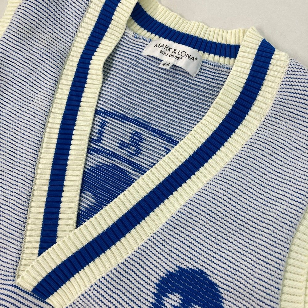 パーリーゲイツ ゴルフ 吸汗速乾 Vネック ニットベスト ウェア 定2.5万