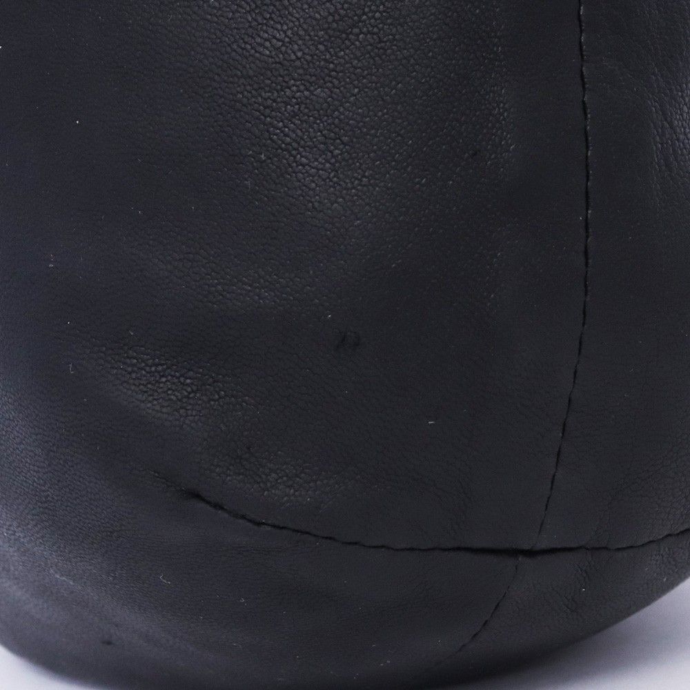 CHROME HEARTS クロスパッチドローストリングサックレザー巾着