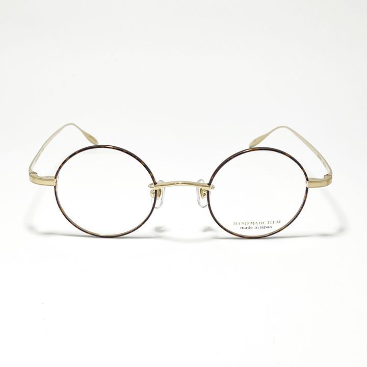 NOVA ノヴァ Hand made Item ハンドメイドアイテム 国産 メガネ 眼鏡 フレーム 男女兼用 H3124-8-42 ラウンド メタル ブラウンデミ ゴールド 日本製 | Hand made in Japan