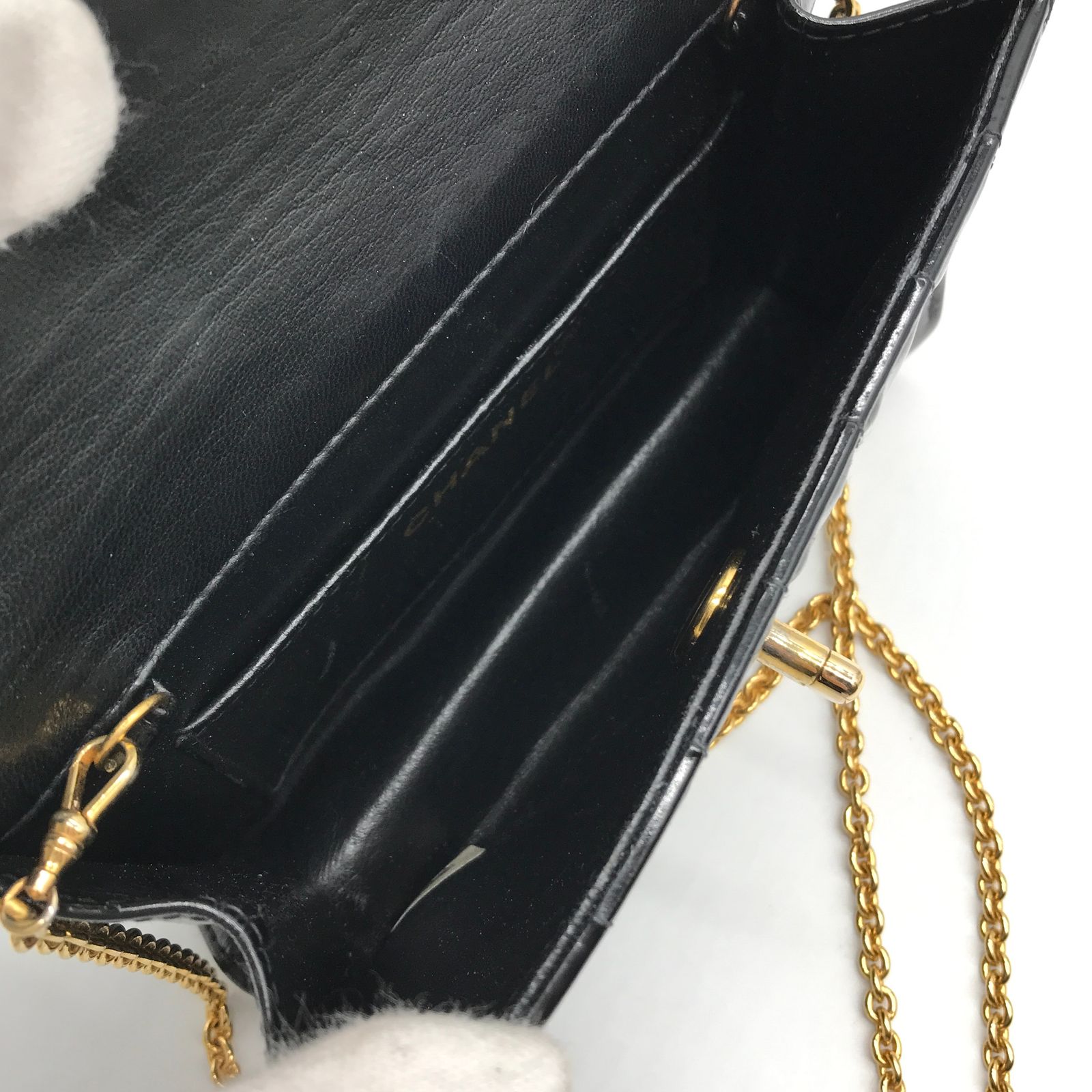 CHANEL シャネル ココマーク ターンロック マドモアゼル パテント ミニ  