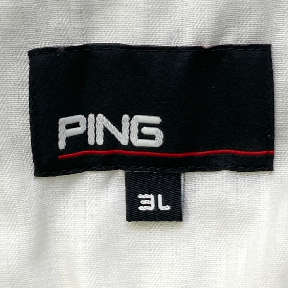 本物保証、信用第一！ サイズ 3L PING ピン 中綿ブルゾン 総柄 ホワイト系 240101427596 ゴルフウェア メンズ ストスト