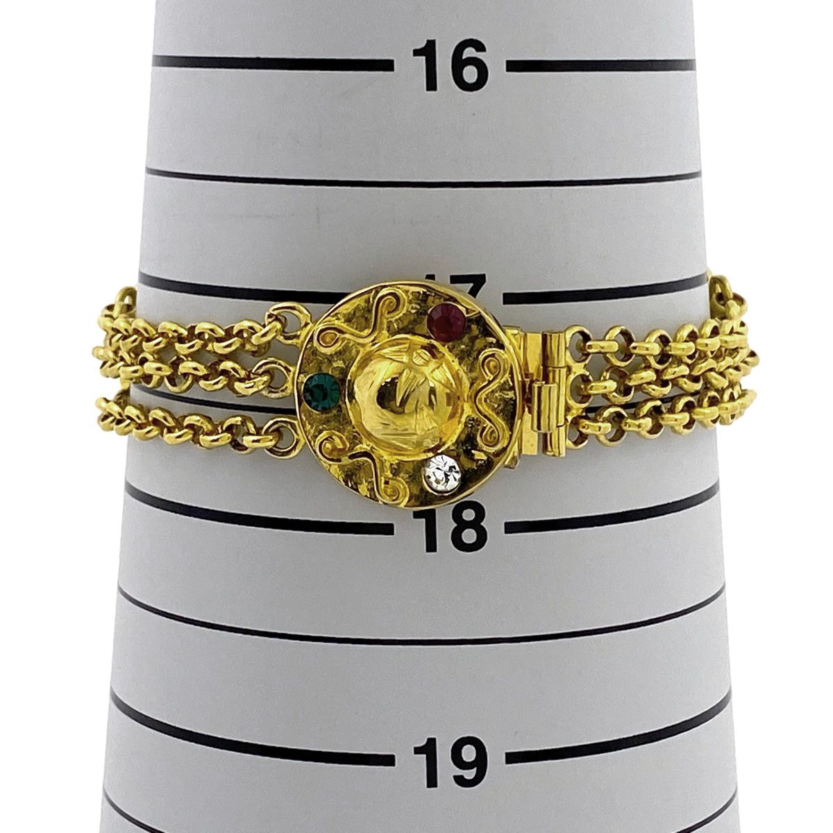 セリーヌ リーフ モチーフ チェーン ブレスレット ゴールド メッキ