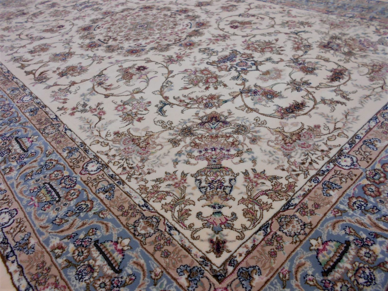 170万ノット！輝く、多色織絨毯！本場イラン産 200×250cm-200801
