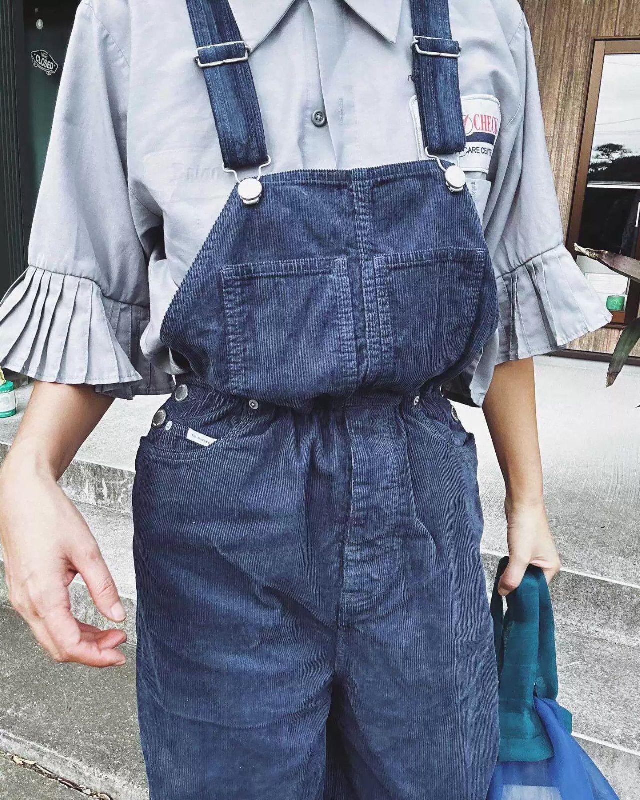 THE SHISHIKUI TC Jumpsuit サロペット ジャンプスーツ ネイビー