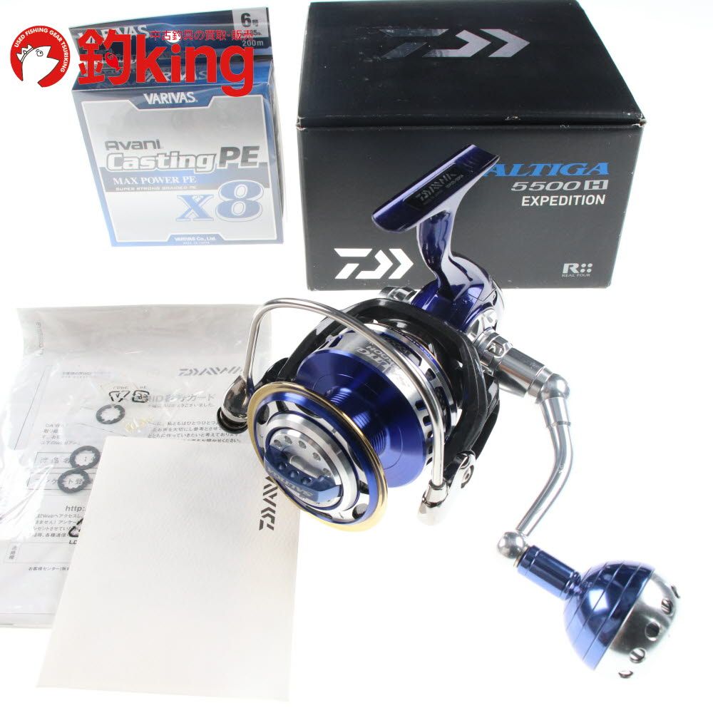 【中古】 ダイワ 14 ソルティガ 5500H EXP 新品 PEライン アバニ キャスティングPE X8 6号 200m付 /ST6352M ダイワ ダイワ 14 ソルティガ 5500H EXP 新品 PEライン アバニ