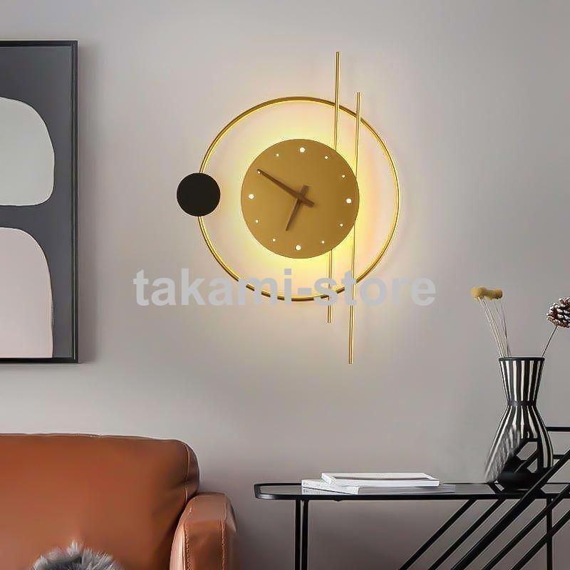 壁掛け時計 LED夜の光時計 クロック 北欧風 ライト付き 光明 時計 壁掛け モダン 新築祝い ギフト 電池 スイープ 静か 音がしない おしゃれ