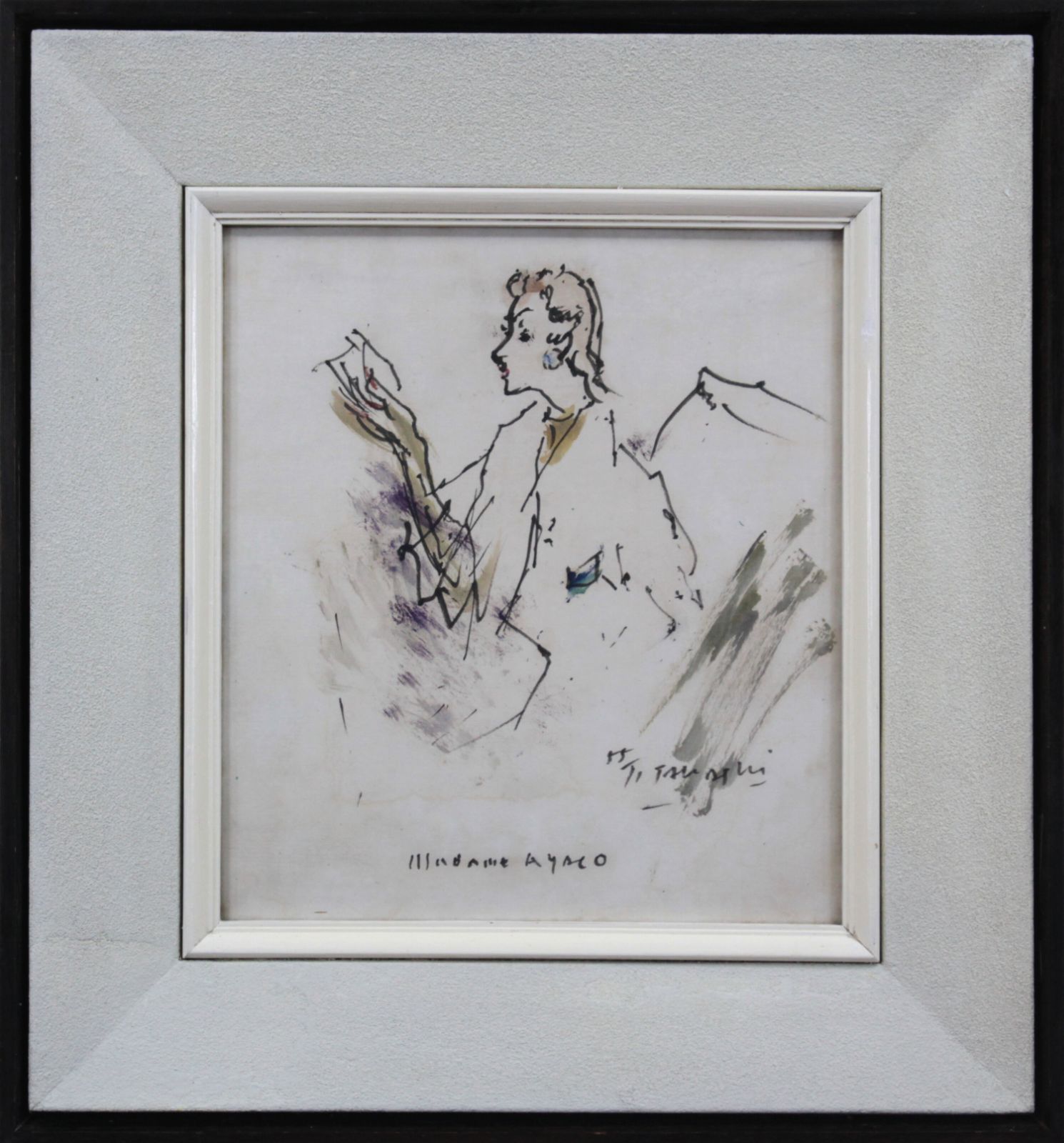 山下 充『マダム・エルム』水彩画【真作保証】 絵画 山下 充『マダム・エルム』水彩画【真作保証】 絵画 - メルカリ