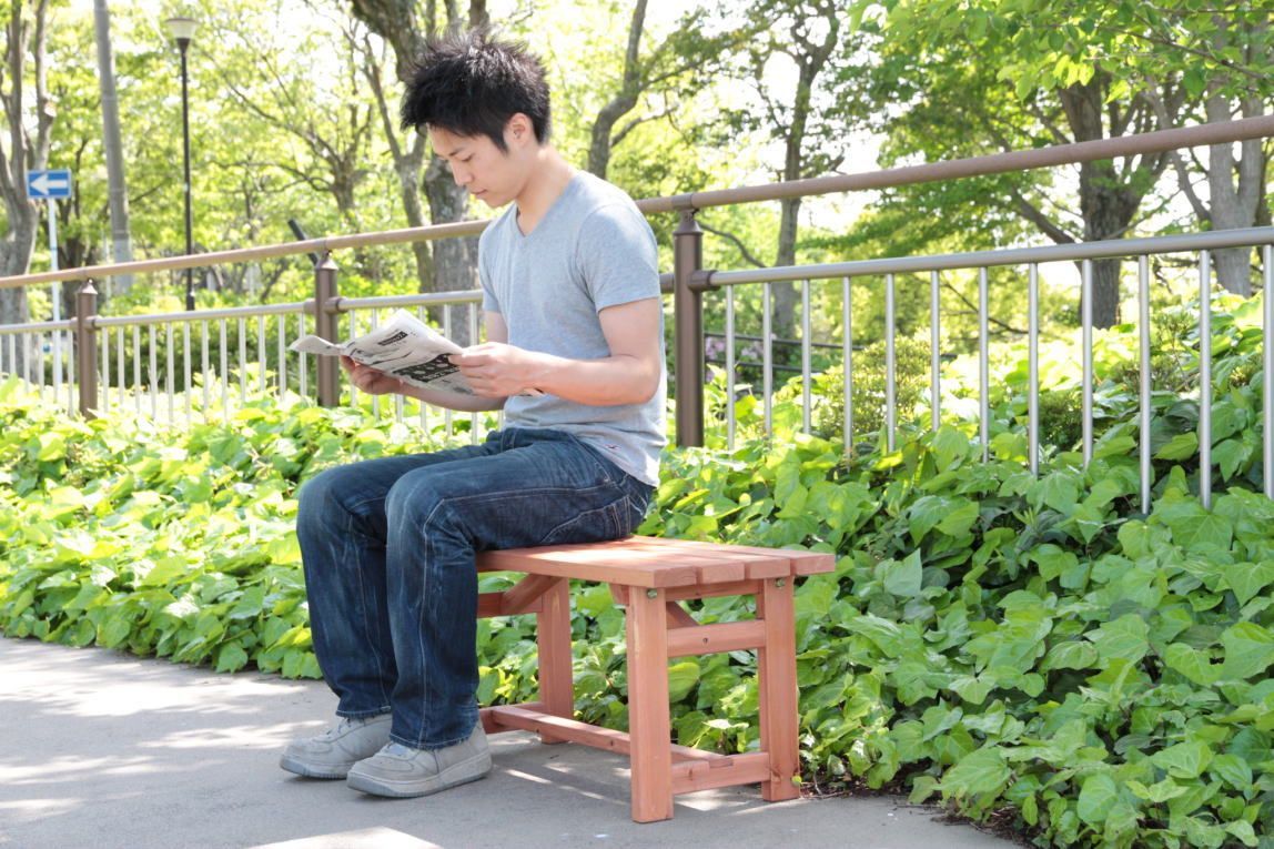 天然木杉材の木製ベンチ90センチ幅83995