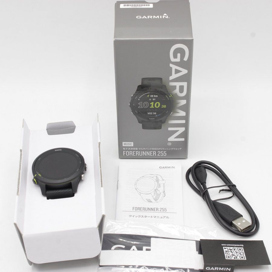 美品】GARMIN Forerunner 255 Music Black 010-02641-47 スマート