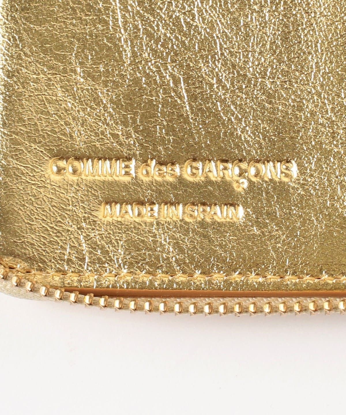 COMME des GARCONS メタリック ジップ ウォレット ゴールド Wallet COMME des GARCONS / SHINY ジップウォレット