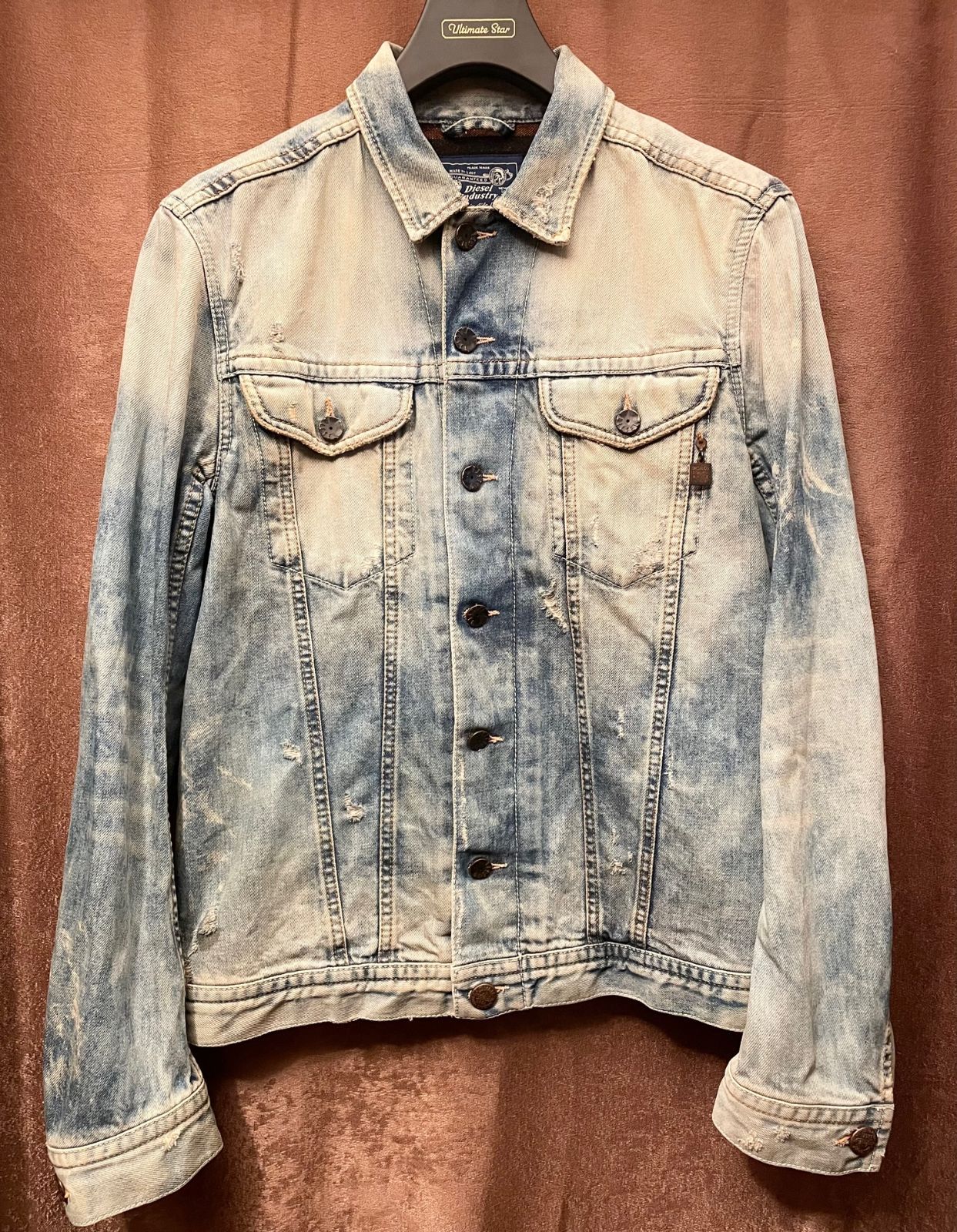 MADE IN ROMANIA製 Diesel Industry ダメージ加工デニムジャケット 