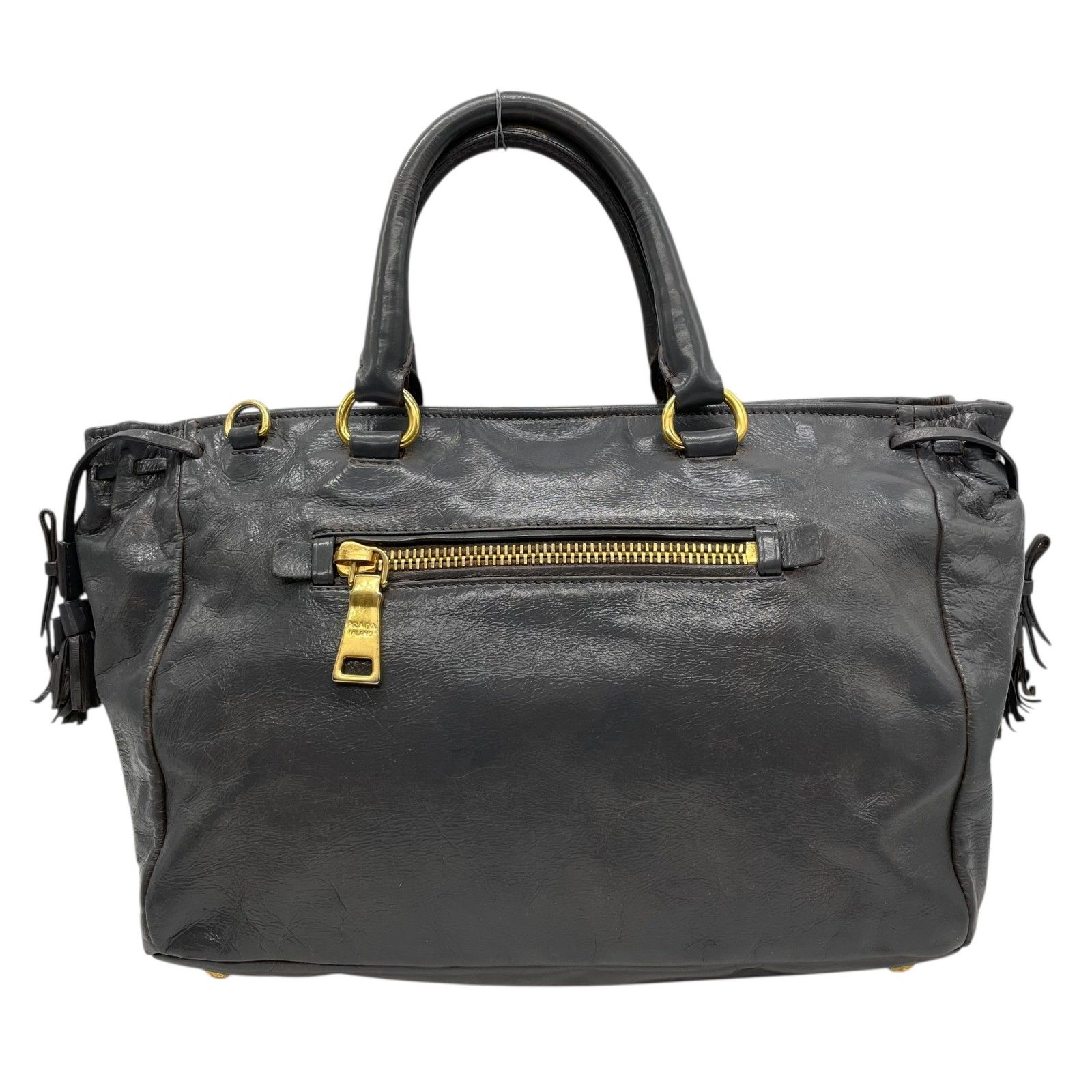 新品 フルラ Lucky ビジネスバッグ 2way レザー ロゴ金具 ブラック PRADA プラダ 2WAY ハンドバッグ ショルダーバッグ レザー 本革
