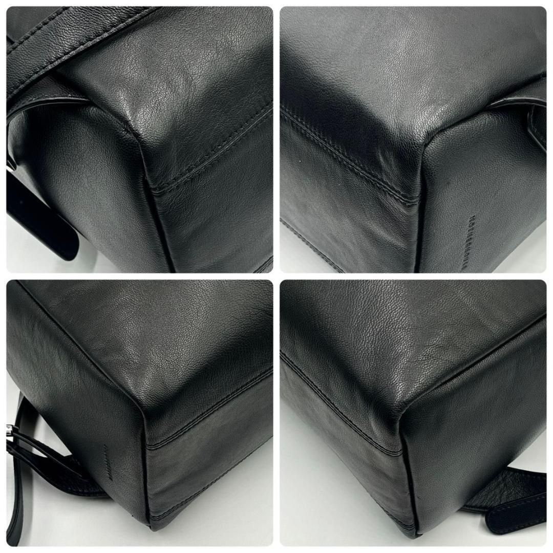 極美品 袋付 マザーハウス ソフトバルーン リュックサック A4可 レザー