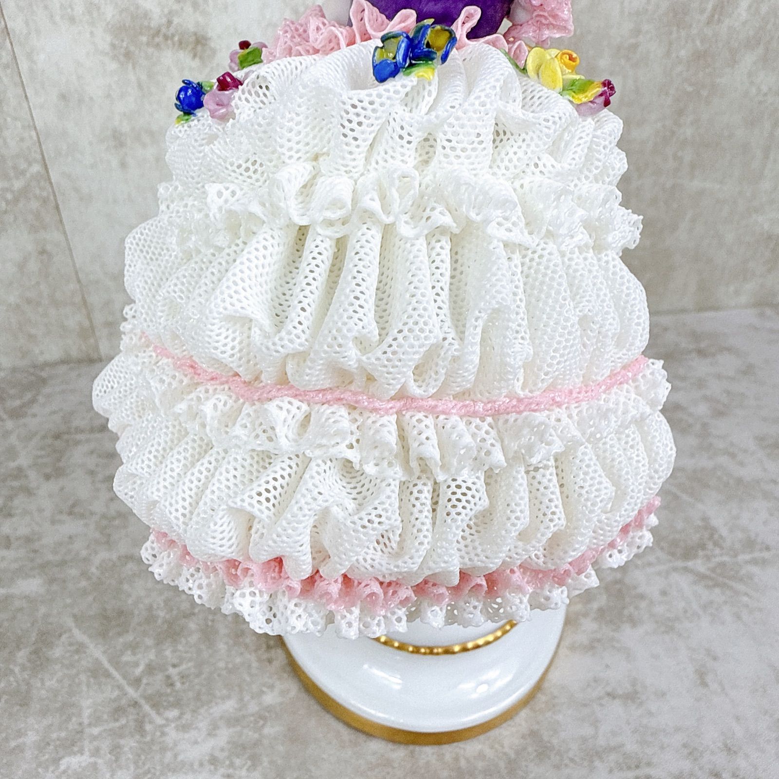 アイリッシュドレスデン 踊る女性 フィギュリン レースドール レース人形 陶器② IRISH DRESDEN アイリッシュドレスデン 踊る女性 フィギュリン