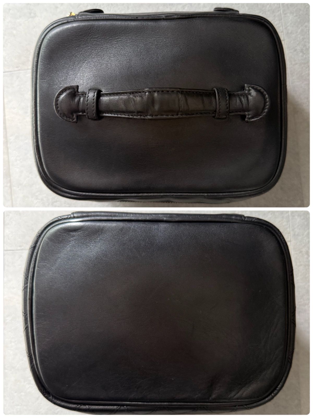 CHANEL　ビコローレ　ココマーク　縦型バニティバッグ　ラムスキン　ブラック シャネル CHANEL ビコローレ バニティ バッグ ラムスキン ブラック