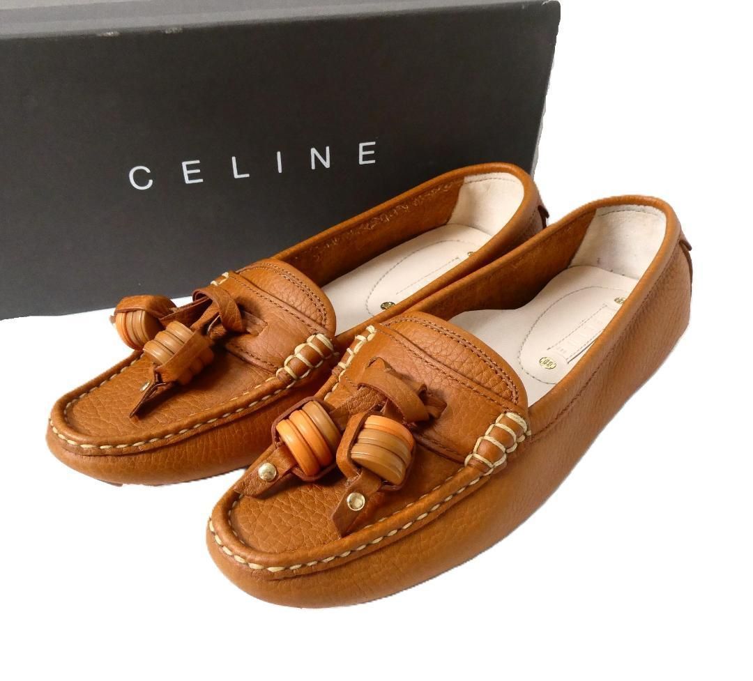 美品 CELINE セリーヌ サイズ37 約24㎝ マカダム ドライビングシューズ