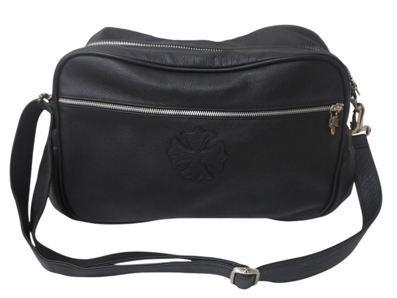 極美品 CHROME HEARTS クロムハーツ ショルダーバッグ DIAPER BAG ダイパーバッグ ダガー クロスパッチ シルバー925 中古 4c068539