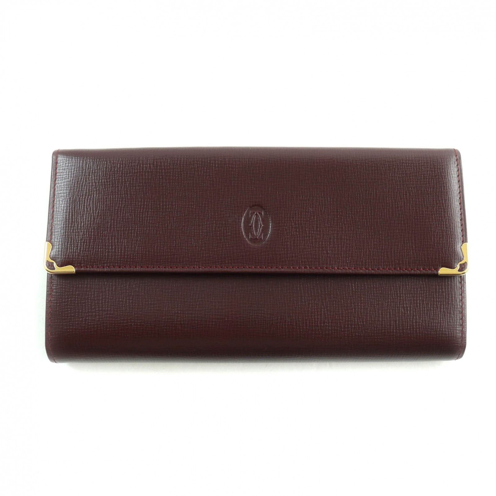 未使用品☆Cartier カルティエ マストライン がま口 三つ折り レザー  