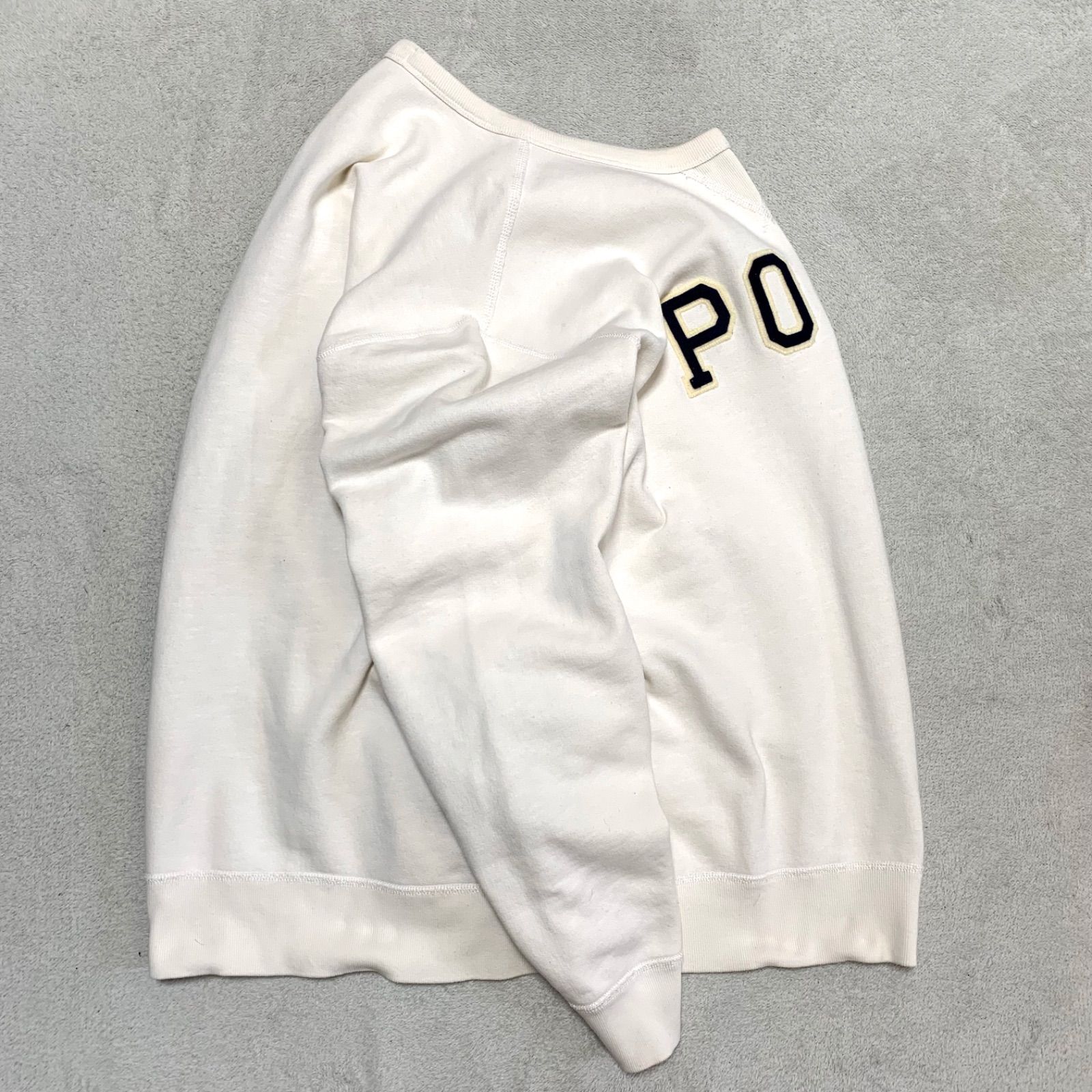 POLO RALPH LAUREN スウェットシャツ トレーナー 前Vガゼット ワッペン