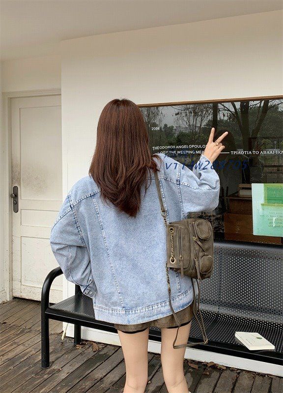 デニムジャケット韓国ファッ