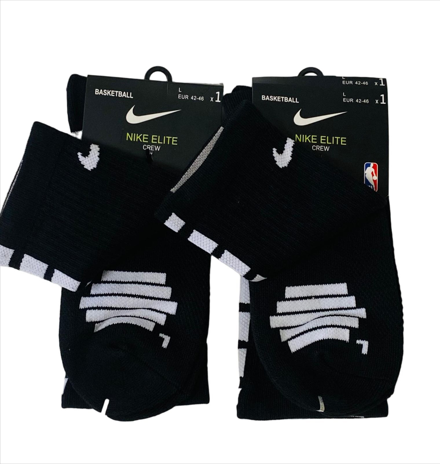 EUR42-46 NIKE Elite CREW エリート クルーソックス 2足セット NBA