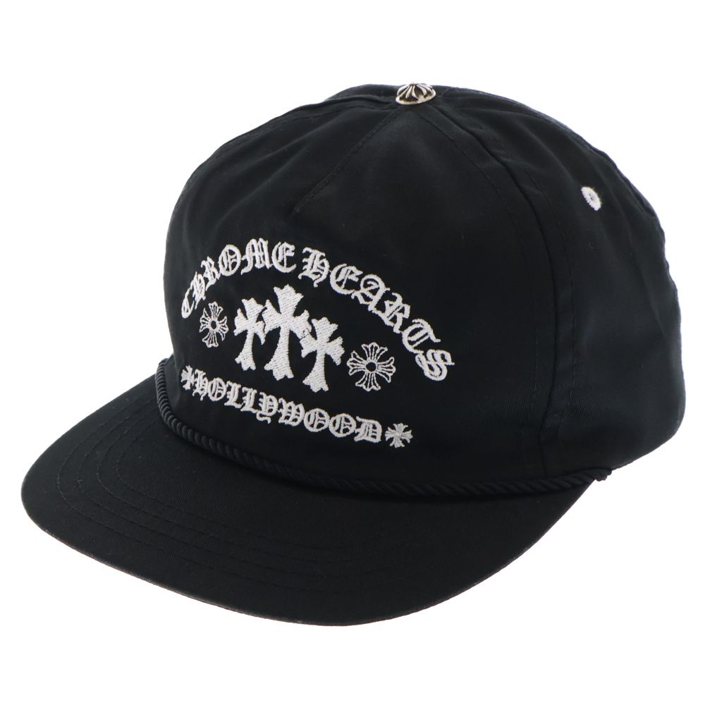 CHROME HEARTS クロムハーツ GAS STATION CAP セメタリークロス刺繍 ガスステーションキャップ 帽子 ブラック
