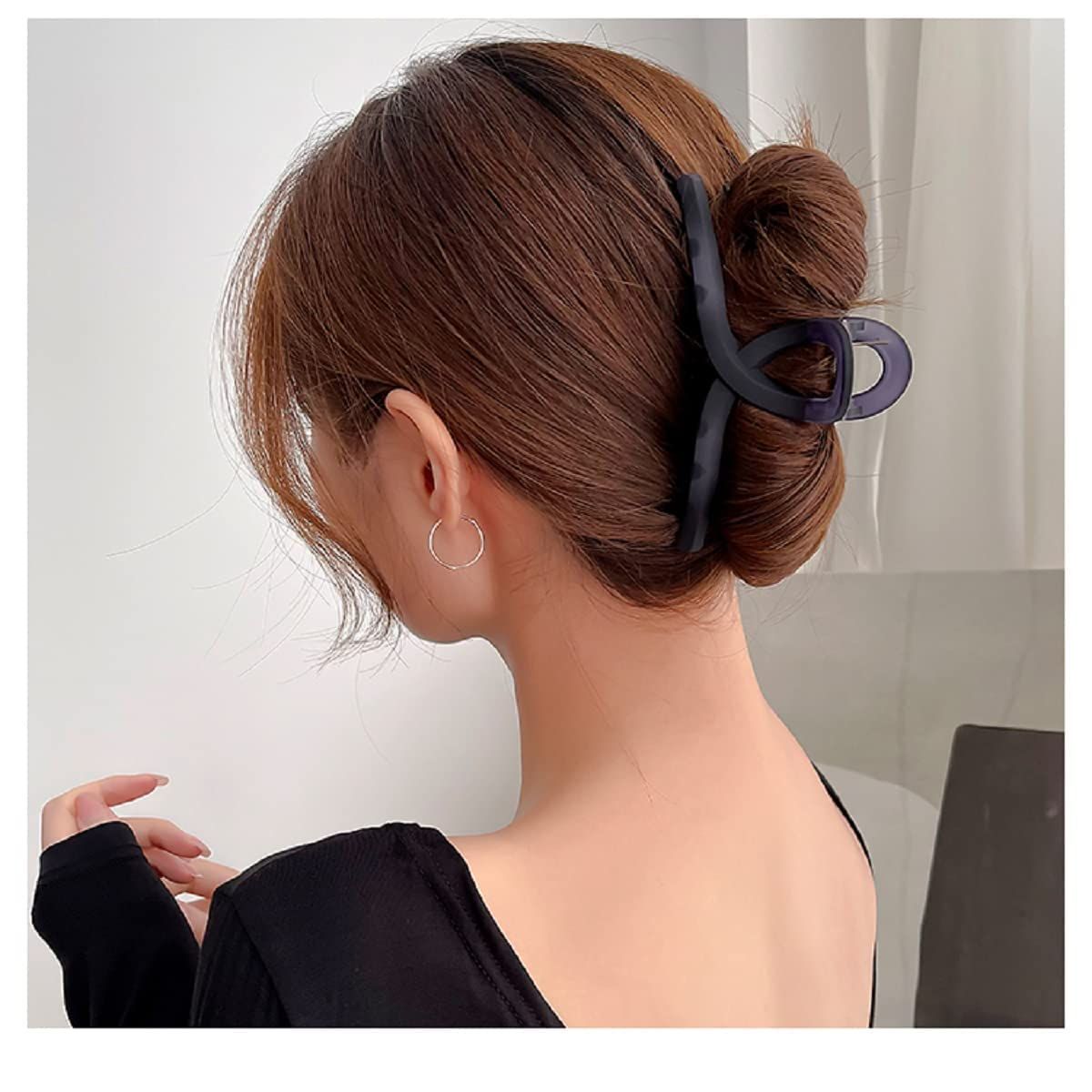 バンスクリップ ヘアクリップ オフィス シンプル ヘアアクセサリー 髪